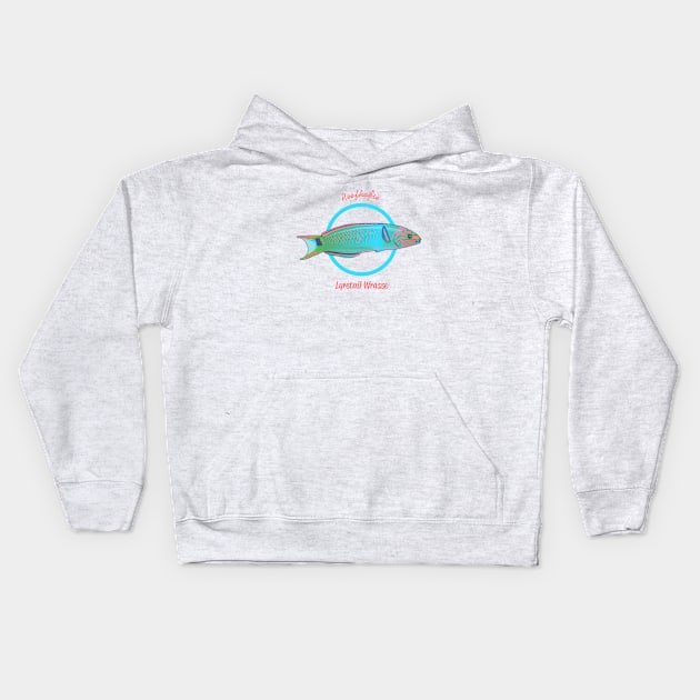 Lyretail Wrasse Kids Hoodie by Reefhorse